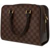 Bolso de mano Louis Vuitton  Triana en lona a cuadros ébano y cuero esmaltado marrón - 00pp thumbnail