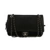 Chanel  Timeless handbag  in black leather  and black canvas - 360 thumbnail