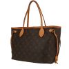 Shopping bag Louis Vuitton  Neverfull modello piccolo  in tela monogram marrone e pelle naturale - 00pp thumbnail