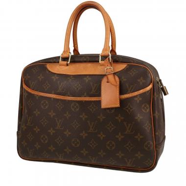 Borsa Louis Vuitton  Deauville in tela monogram marrone e pelle naturale