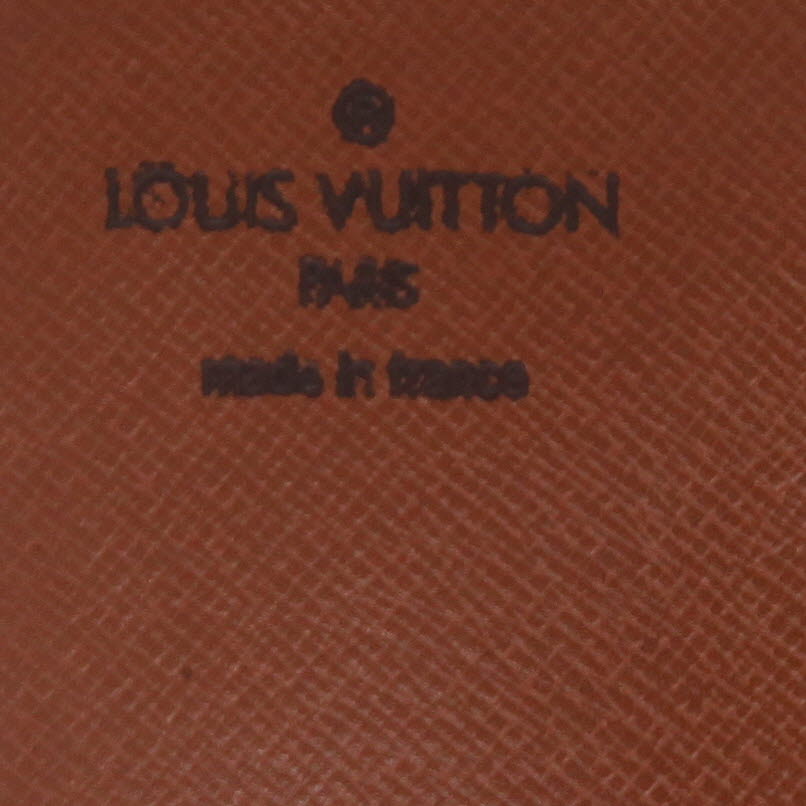 Sac bandoulière Louis Vuitton  Cartouchiére en toile monogram marron et cuir naturel - Detail D2