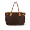 Louis Vuitton  Neverfull small model  shopping bag  in brown monogram canvas  and natural leather - 360 thumbnail