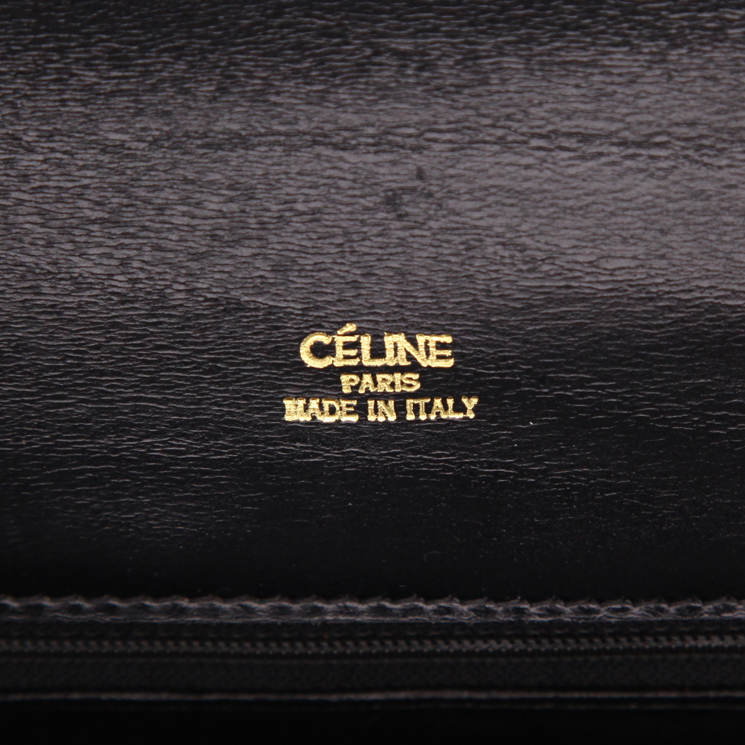 Bolso de mano Celine  Vintage en cuero liso negro - Detail D2