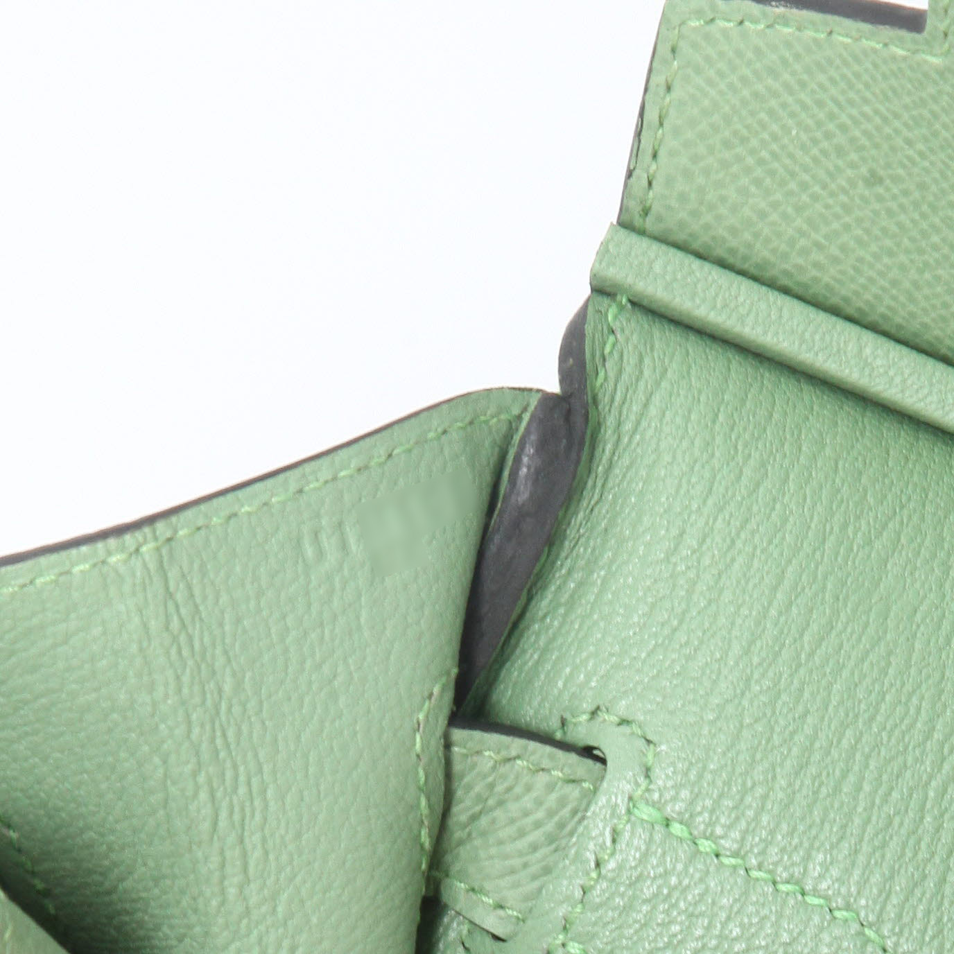 Hermès  Birkin 30 cm handbag  in Vert Criquet epsom leather - Detail D4