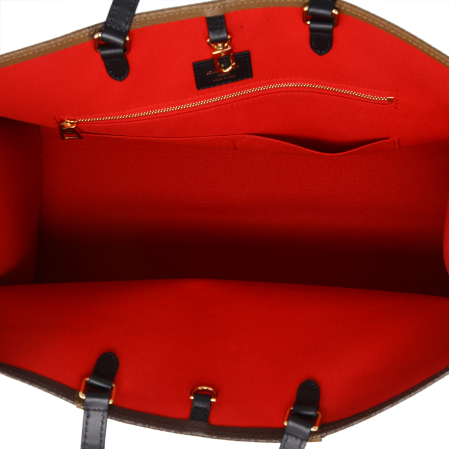 Shopping bag Louis Vuitton  Onthego in tela monogram bicolore marrone - Detail D3