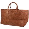 Shopping bag Bottega Veneta  Cabat in pelle intrecciata marrone - 00pp thumbnail