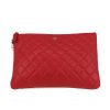 Pochette Chanel   en cuir matelassé rouge - 360 thumbnail