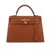 Hermès  Kelly 32 cm handbag  in gold Courchevel leather - 360 thumbnail