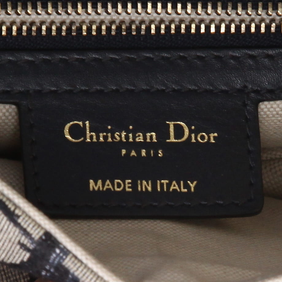 Borsa Dior  Saddle in tessuto a monogramma Oblique blu marino e pelle blu marino - Detail D2