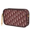 Dior  Diorquake pouch  in burgundy monogram canvas Oblique  and burgundy leather - 00pp thumbnail