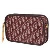 Dior   pouch  in burgundy monogram canvas Oblique  and burgundy leather - 00pp thumbnail