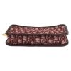Dior   pouch  in burgundy monogram canvas Oblique  and burgundy leather - Detail D1 thumbnail