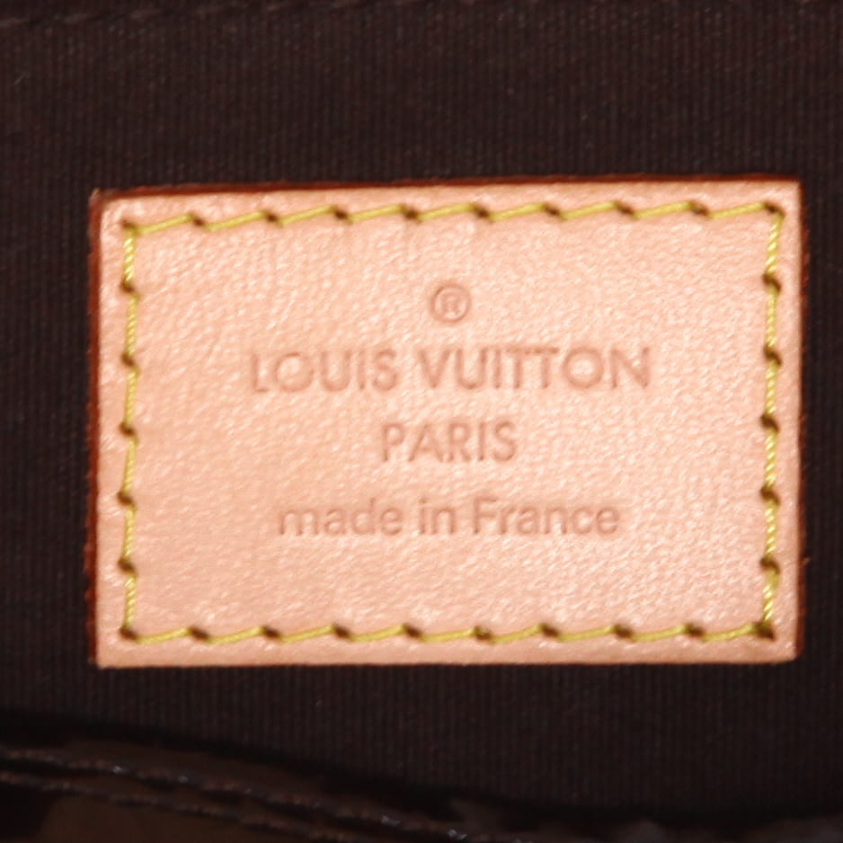 Sac bandoulière Louis Vuitton  Alma BB en cuir verni monogram bordeaux - Detail D2