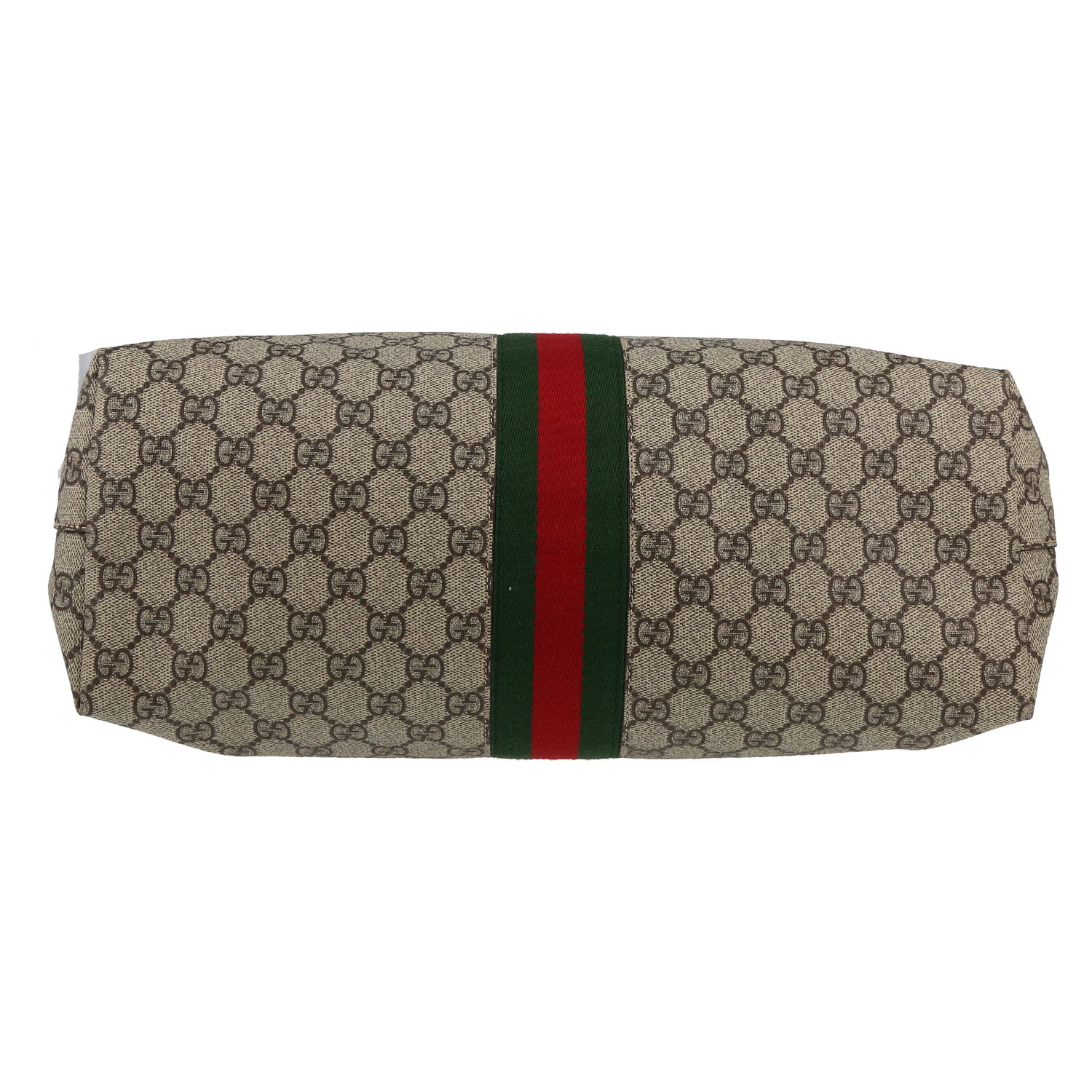 Shopping bag Gucci  Suprême GG in tela "sûpreme GG" beige e pelle marrone - Detail D1