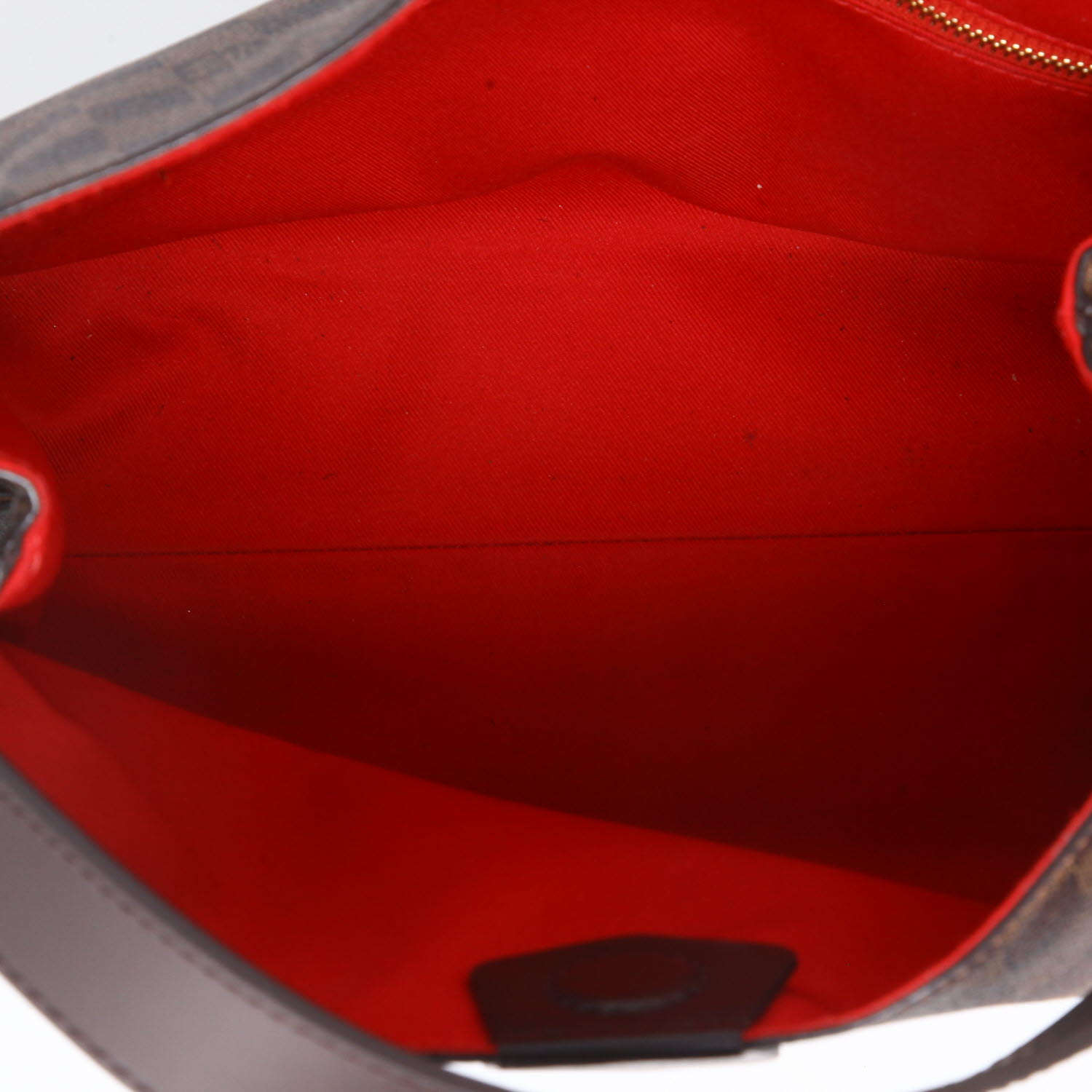 Shopping bag Louis Vuitton  Graceful in tela a scacchi ebana e pelle marrone - Detail D3