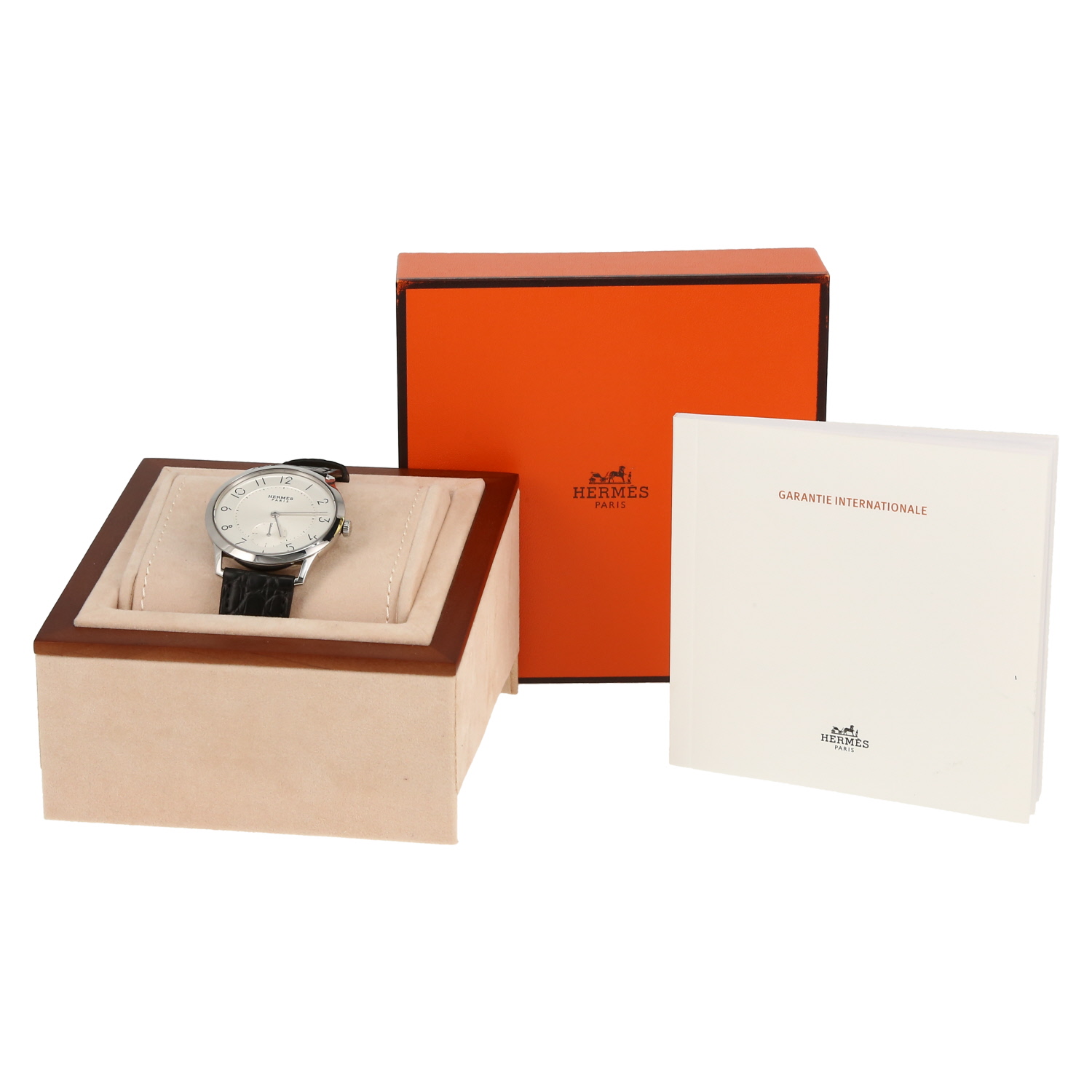 Montre Hermès Slim en acier Ref: Hermès - CA2.810  Vers 2019