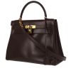 Hermès  Kelly 28 cm handbag  in brown box leather - 00pp thumbnail