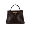 Hermès  Kelly 28 cm handbag  in brown box leather - 360 thumbnail