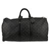 Bolsa de viaje Louis Vuitton  Keepall 55 en lona Monogram gris Graphite y cuero negro - Detail D1 thumbnail