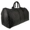 Louis Vuitton  Keepall 55 travel bag  in grey Graphite monogram canvas  and black leather - Detail D3 thumbnail