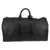 Louis Vuitton  Keepall 55 travel bag  in grey Graphite monogram canvas  and black leather - Detail D5 thumbnail