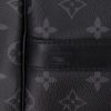 Bolsa de viaje Louis Vuitton  Keepall 55 en lona Monogram gris Graphite y cuero negro - Detail D6 thumbnail