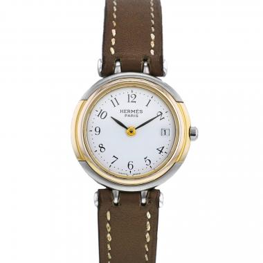 Orologio Hermès Windsor in oro e acciaio e acciaio Circa 1990