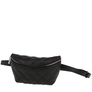 Bolsito-cinturón Chanel  Pochette en cuero acolchado negro