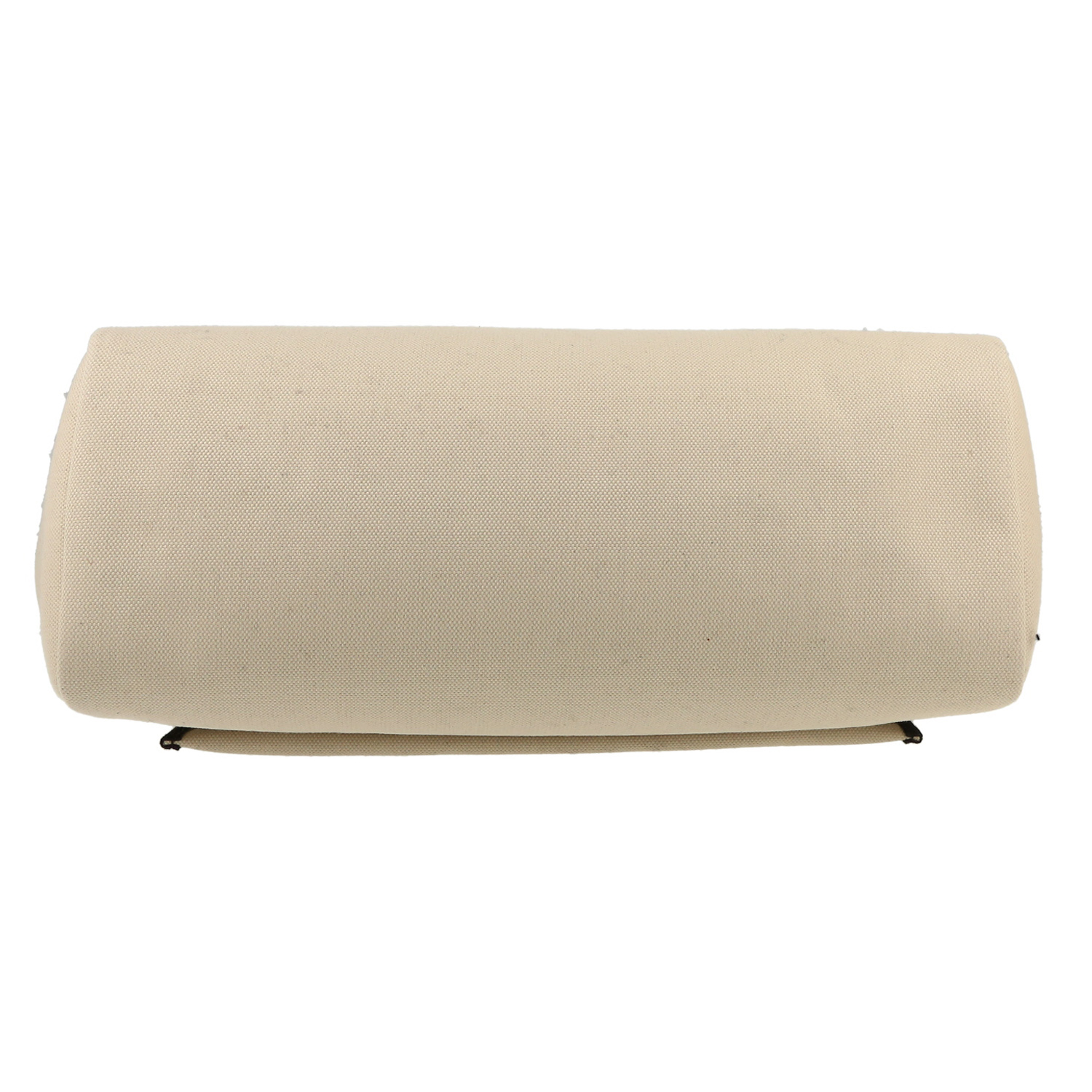 Hermès  Herbag bag worn on the shoulder or carried in the hand  in beige canvas  and black leather - Detail D1