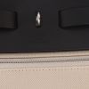 Hermès  Herbag bag worn on the shoulder or carried in the hand  in beige canvas  and black leather - Detail D2 thumbnail