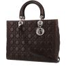 Dior  Lady Dior handbag  in brown leather cannage - 00pp thumbnail