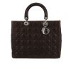 Dior  Lady Dior handbag  in brown leather cannage - 360 thumbnail