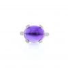 Pomellato Caramelle ring in white gold, diamonds and amethyst - 360 thumbnail