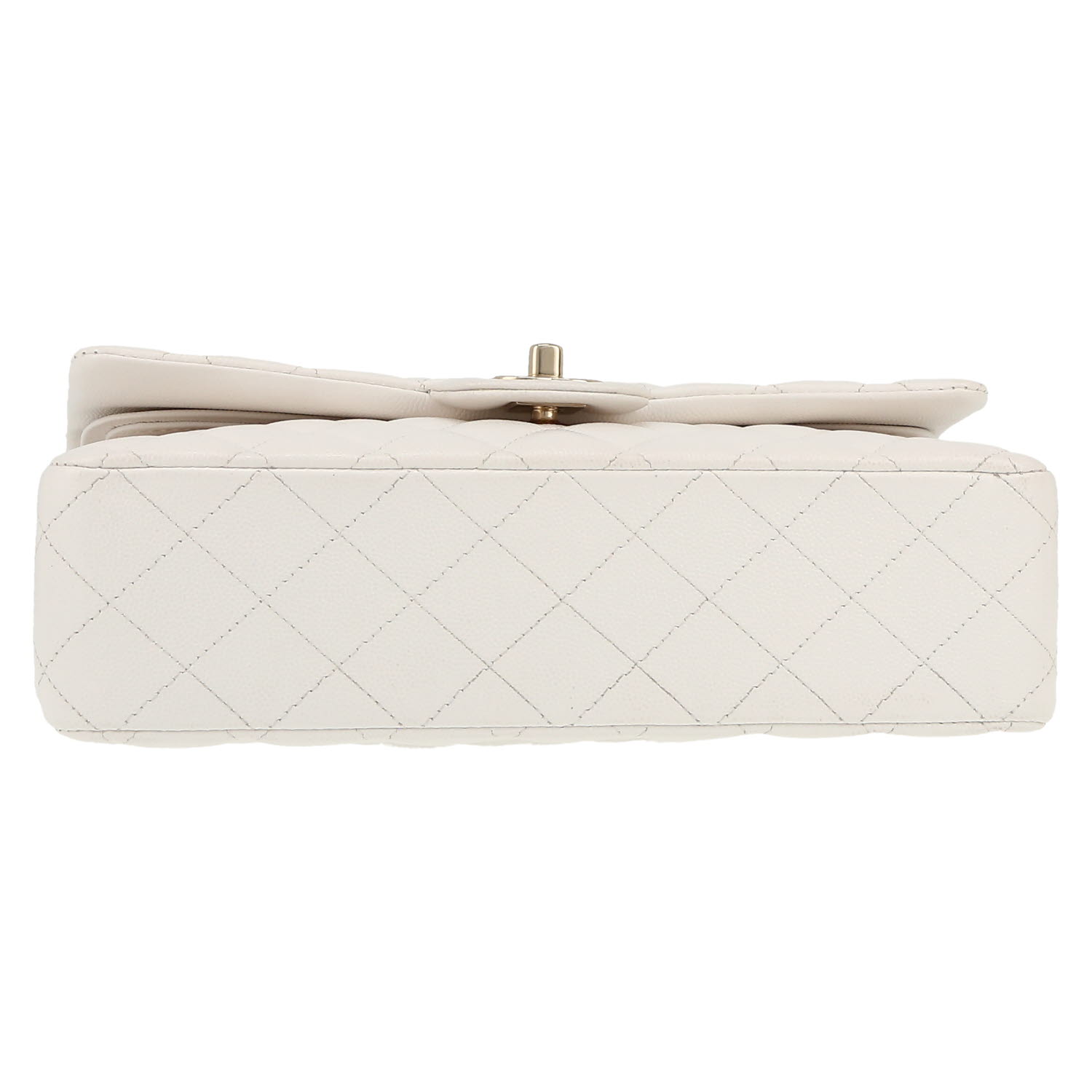 Chanel  Timeless handbag  in white quilted grained leather - Detail D1