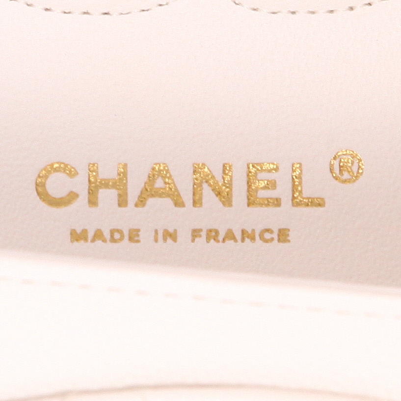 Borsa Chanel  Timeless in pelle martellata e trapuntata bianca - Detail D2