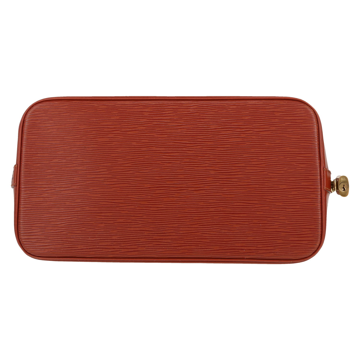 Borsa Louis Vuitton  Alma modello piccolo  in pelle Epi color cognac - Detail D1