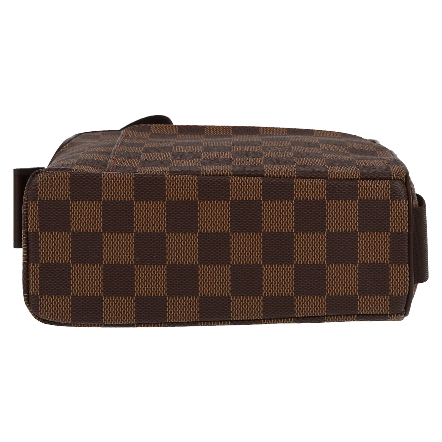 Bolso bandolera Louis Vuitton  Olav en lona a cuadros marrón y cuero esmaltado marrón - Detail D1