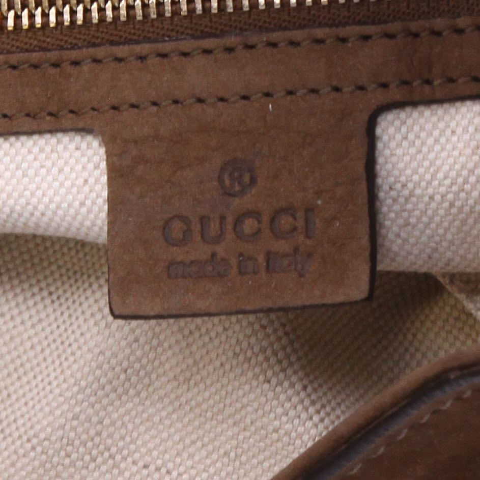 Bolso de mano Gucci  Jackie en cuero marrón - Detail D2