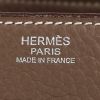 Borsa Hermès  sac de voyage hermes haut a courroies travel bag en toile bicolore beige et noire et cuir noir in pelle togo etoupe - Detail D2 thumbnail