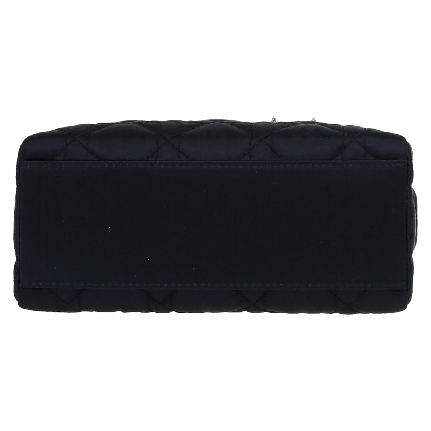 Dior  Mini Lady Dior shoulder bag  in blue satin - Detail D1