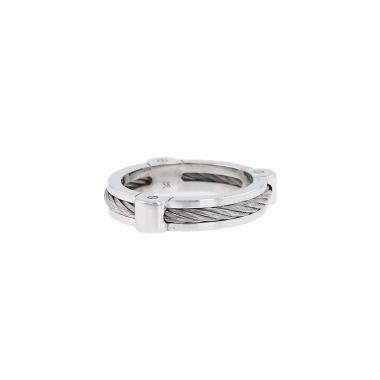 Anello Fred Force 10 modello piccolo in oro bianco e acciaio