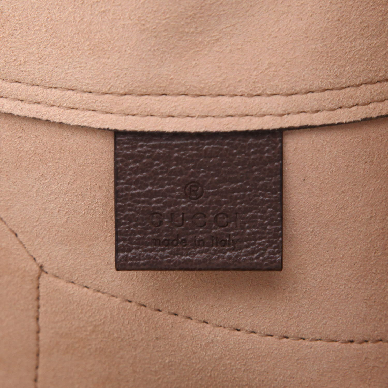 Bolso Cabás Gucci  Ophidia en tejido "sûpreme GG" y cuero marrón - Detail D2