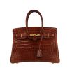Hermès  Birkin 30 cm handbag  in brown niloticus crocodile - 360 thumbnail