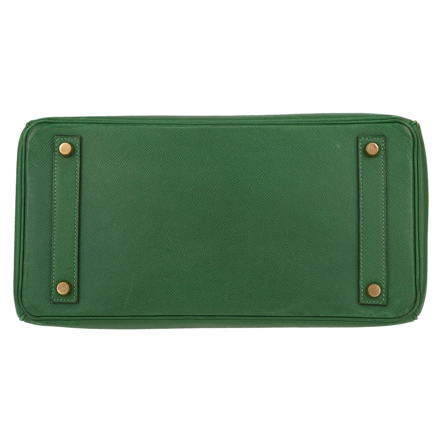 Hermès  Haut à Courroies weekend bag  in Vert Bengale Courchevel leather - Detail D1