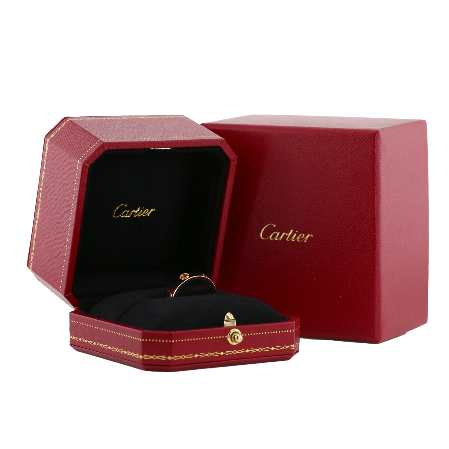 Cartier Love ring in pink gold and colored stones - Detail D2
