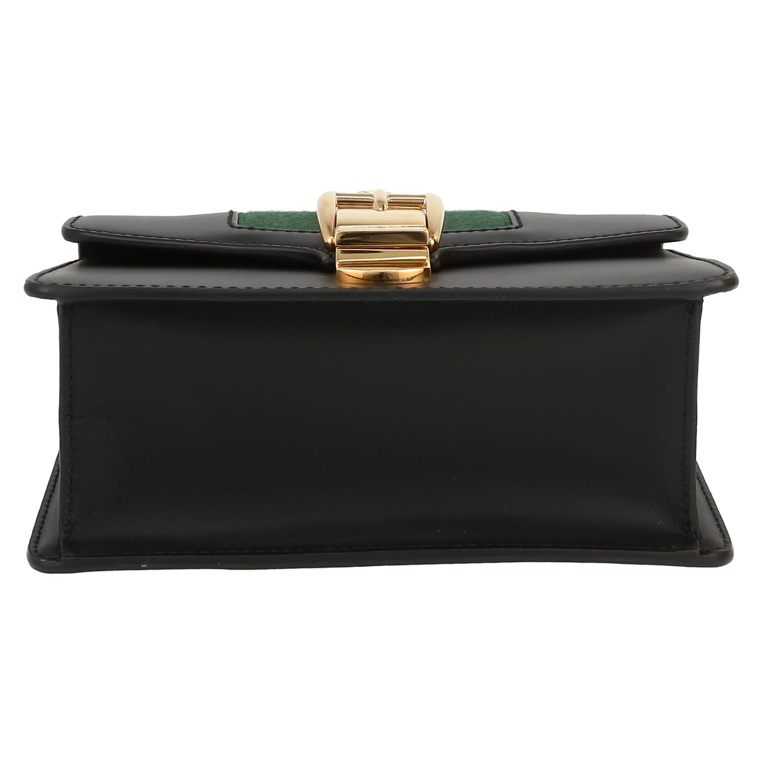 Bolso bandolera Gucci  Sylvie en cuero negro - Detail D1