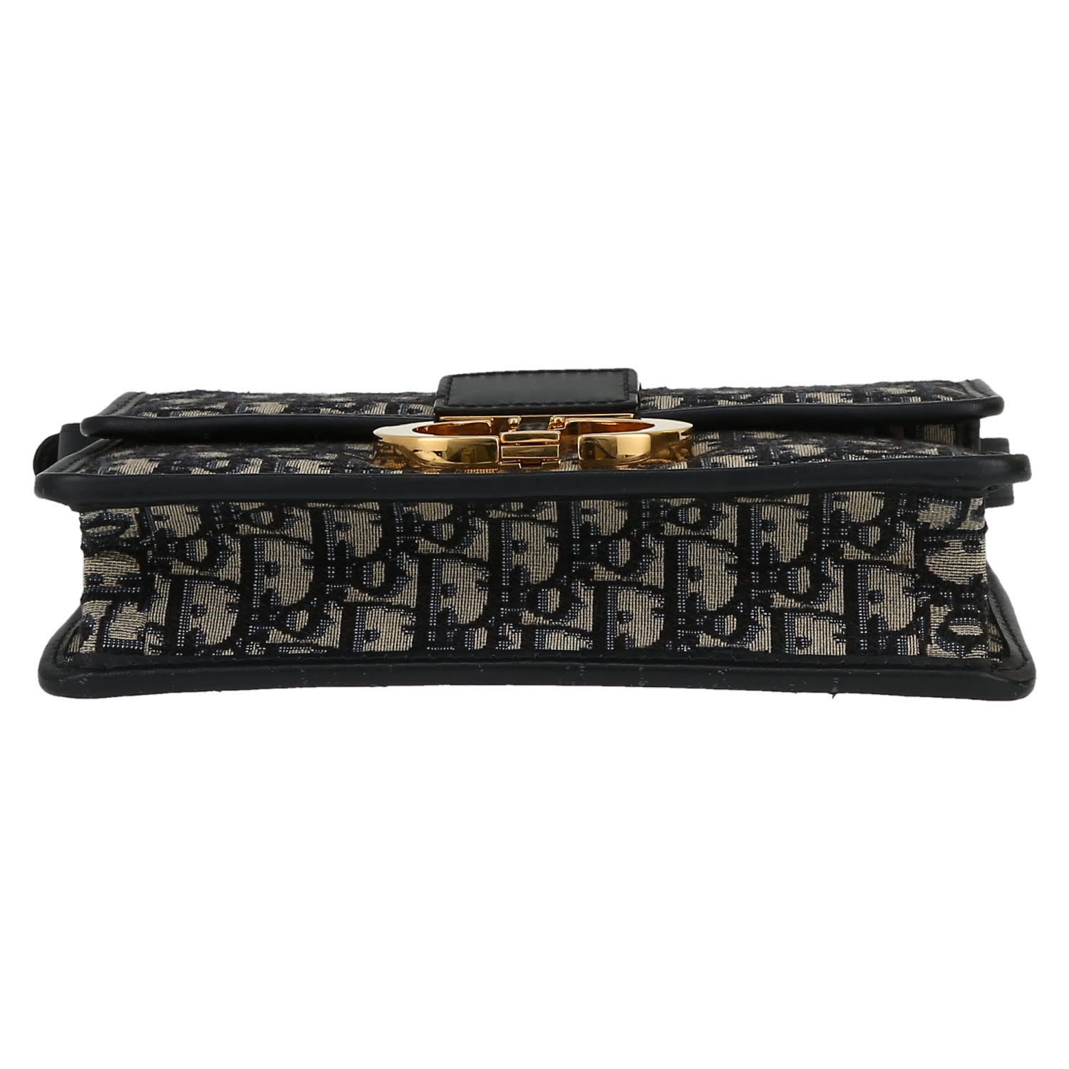 Borsa Dior  30 Montaigne in tessuto a monogramma Oblique blu marino e pelle blu marino - Detail D1