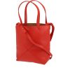 Loewe  Fold Puzzle mini  shopping bag  in red leather - 00pp thumbnail