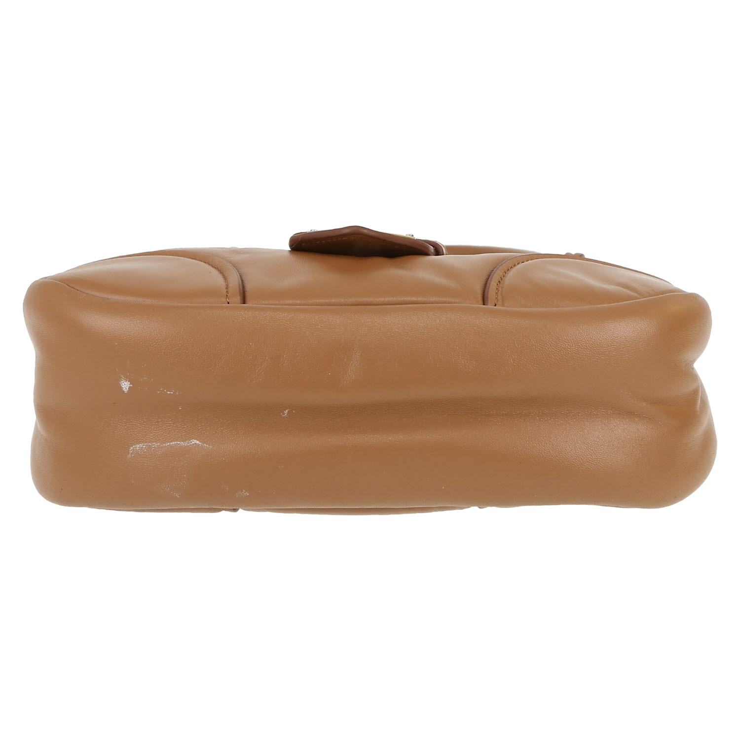 Borsa a tracolla Prada  Moon in pelle marrone - Detail D1