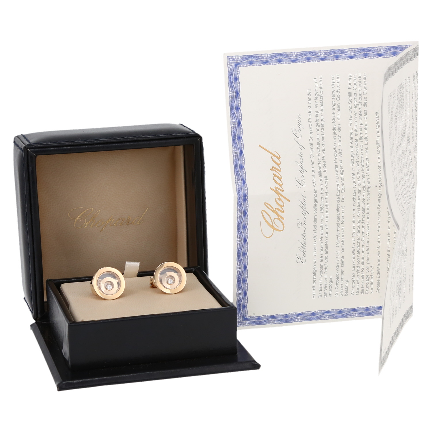 Orecchini Chopard Happy Spirit in oro giallo e diamanti - Detail D2